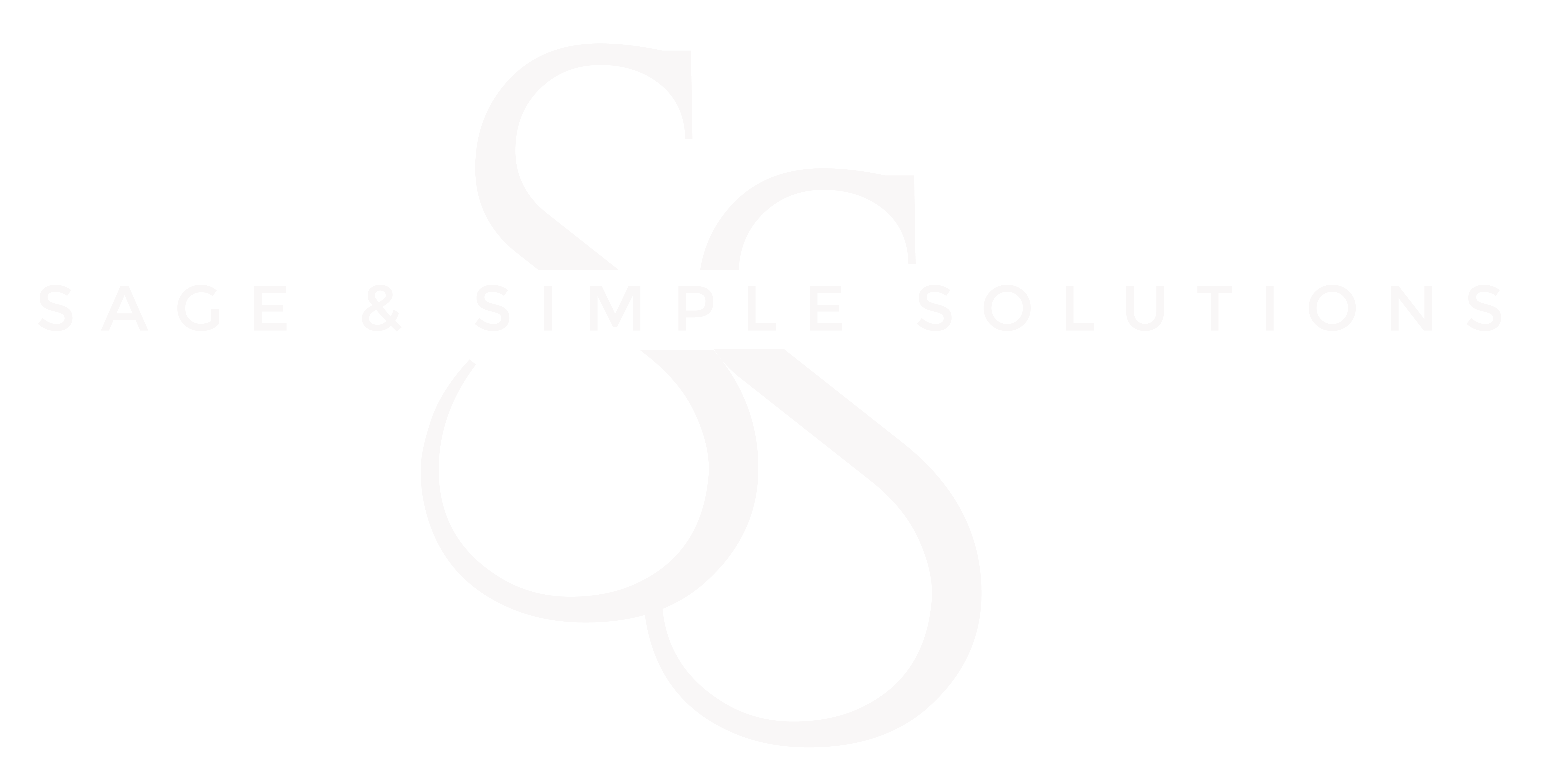 Sage & Simple Logo - White